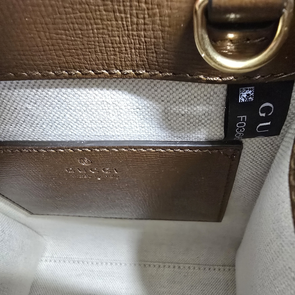 Gucci Brown and Beige Monogram Tote - Picture 11 of 11